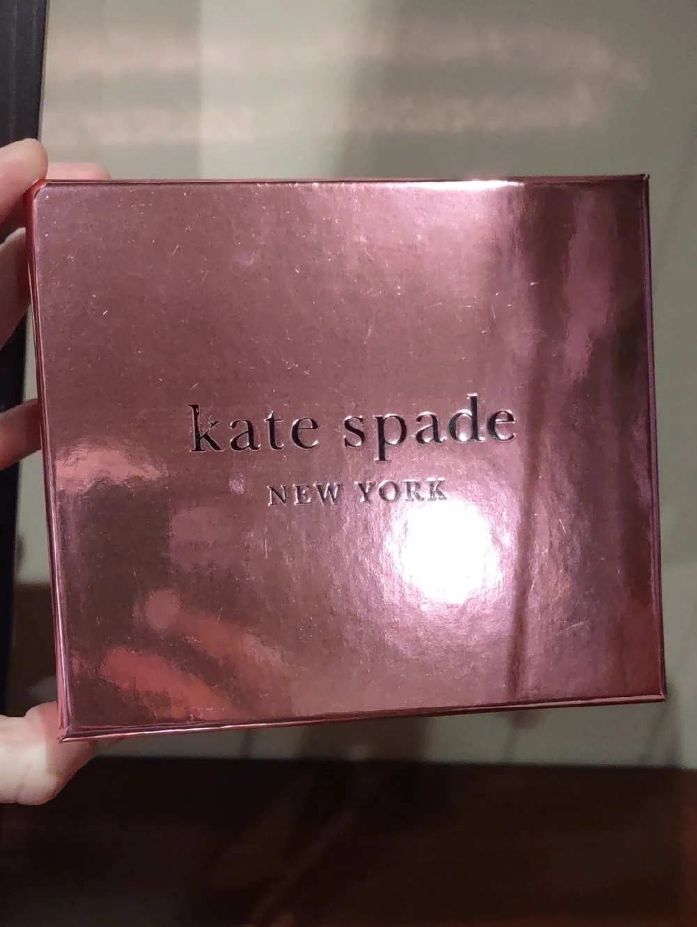 Kate Spade Gold Glitter Credit Card Holder New In box